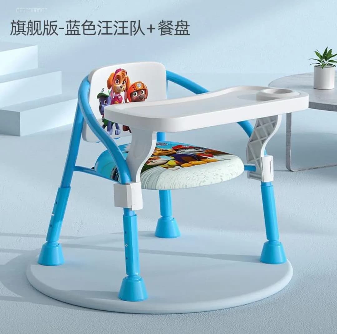 Colorful Baby High Chair with Paw Patrol Design